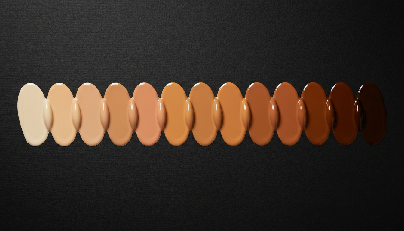 Foundation shade range