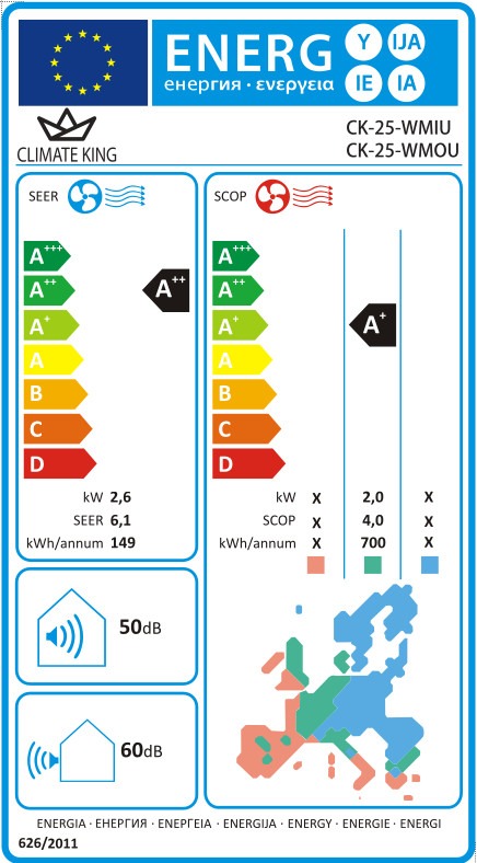 Energielabel Climate King CK-25