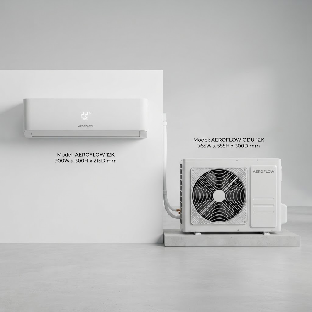 LG DUALCOOL Standard Plus buitenunit en binnenunit