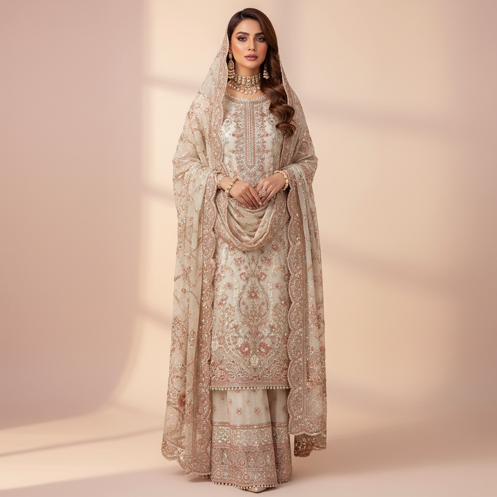 Royal Embroidered Chiffon – embroidered | Marium's Collection
