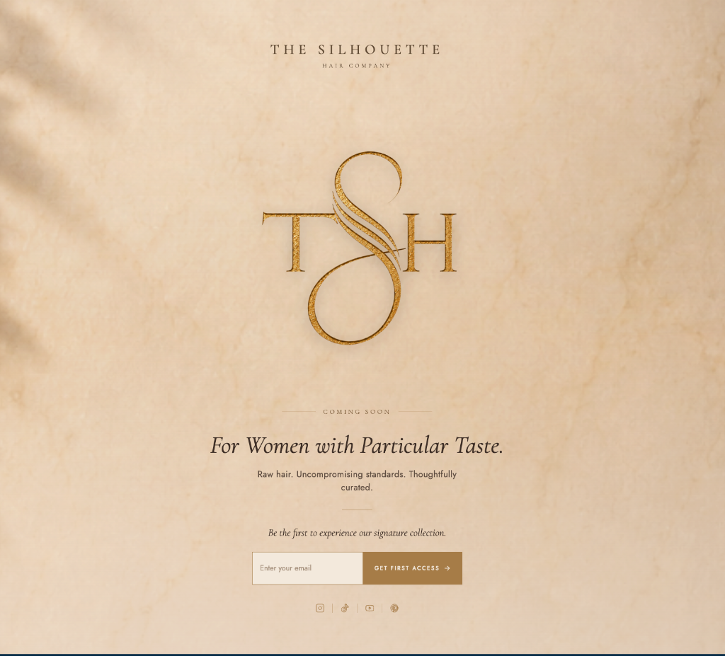 The Silhouette Hair Co. tester thank-you card
