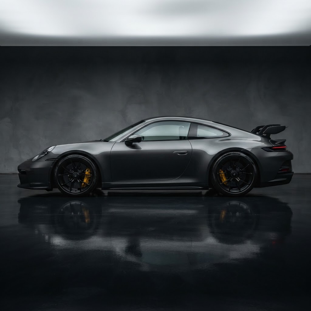 Gunmetal Porsche — A&A car detailing Laval