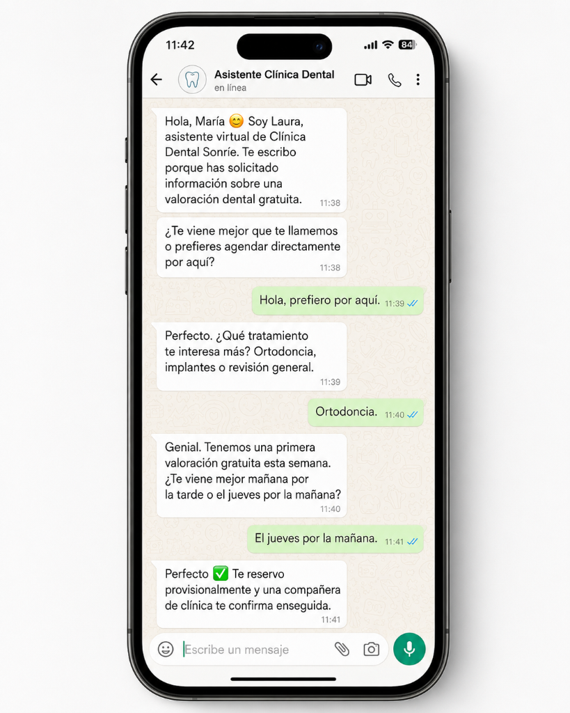 Contacto por WhatsApp con IA