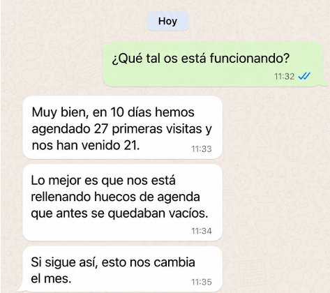 Testimonio real por WhatsApp 2