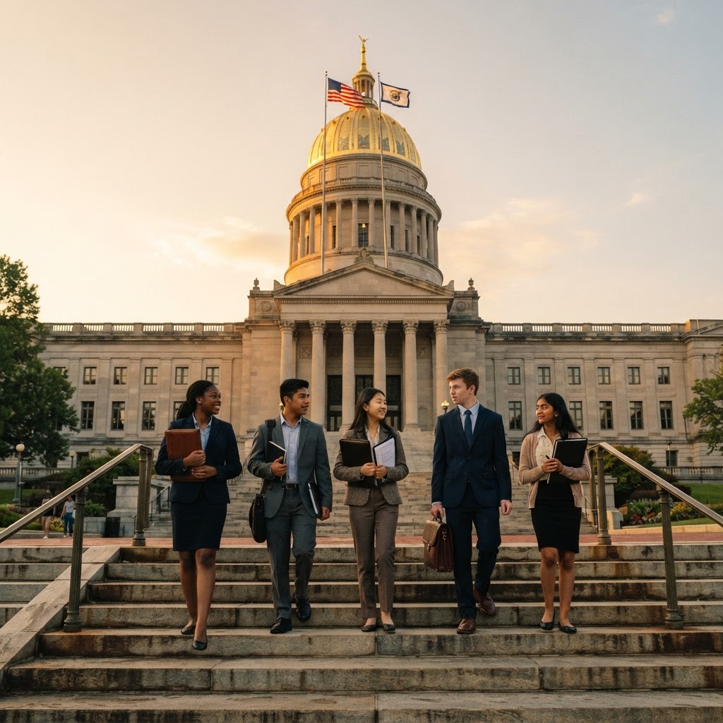 A West Virginia high school student beginning the four-year journey