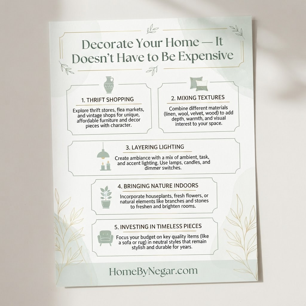 Decorate Your Home — It Doesn't Have to Be Expensive