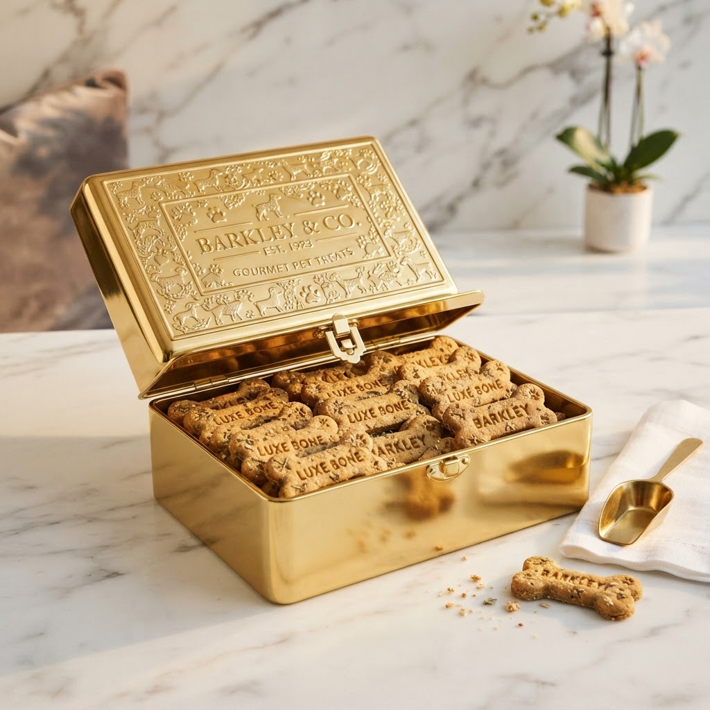 Gold Bone Treat Box