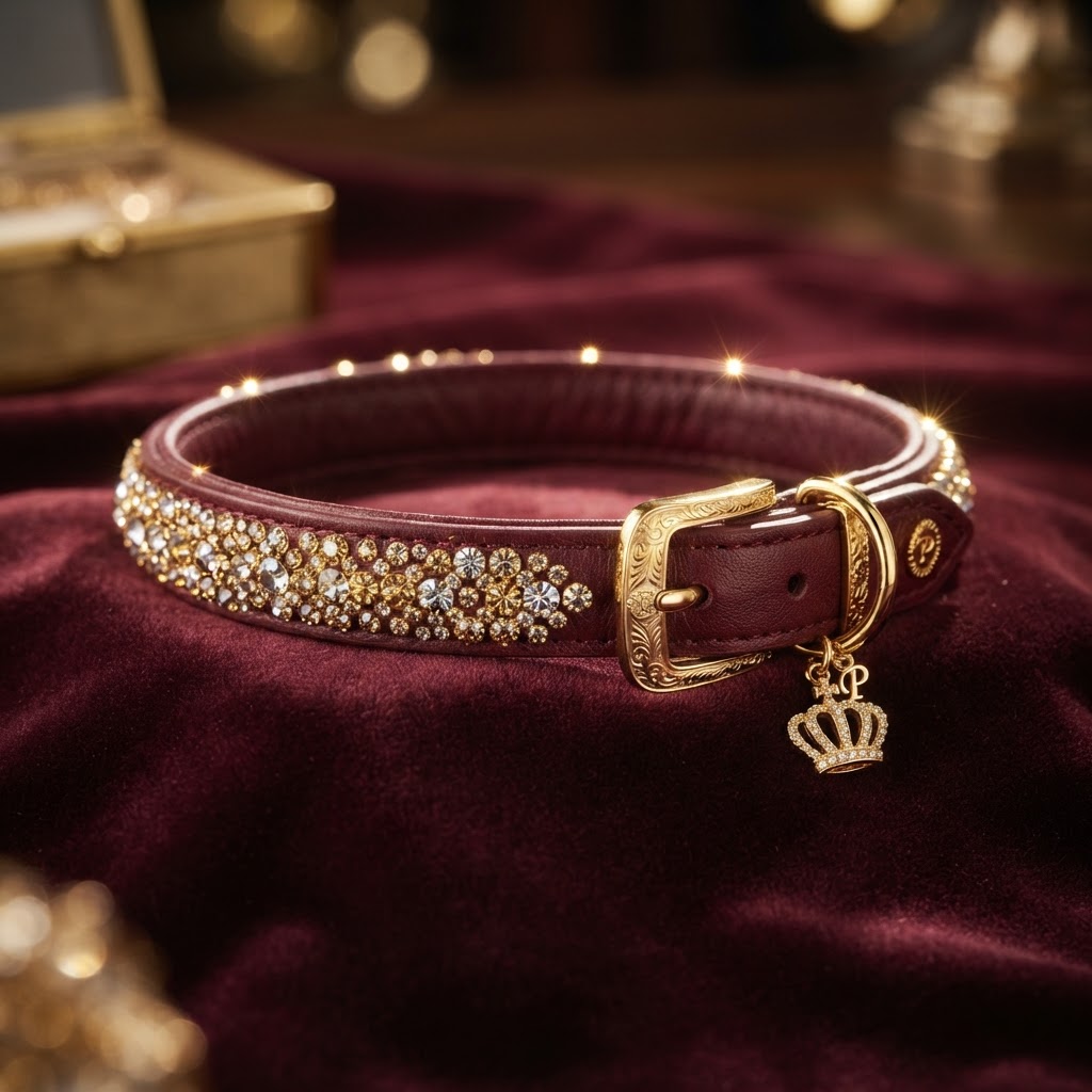 Crystal-Encrusted Luxury Collar