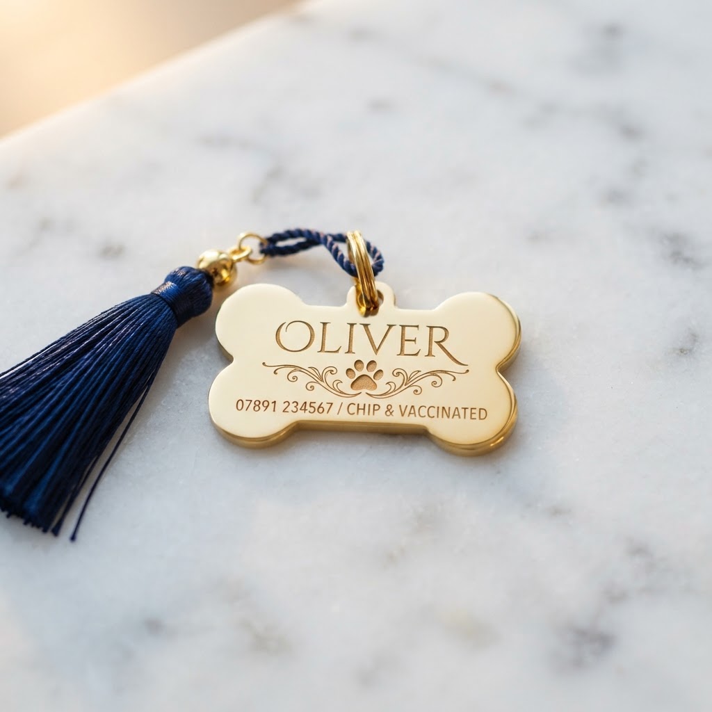 Gold-Plated Pet ID Tag
