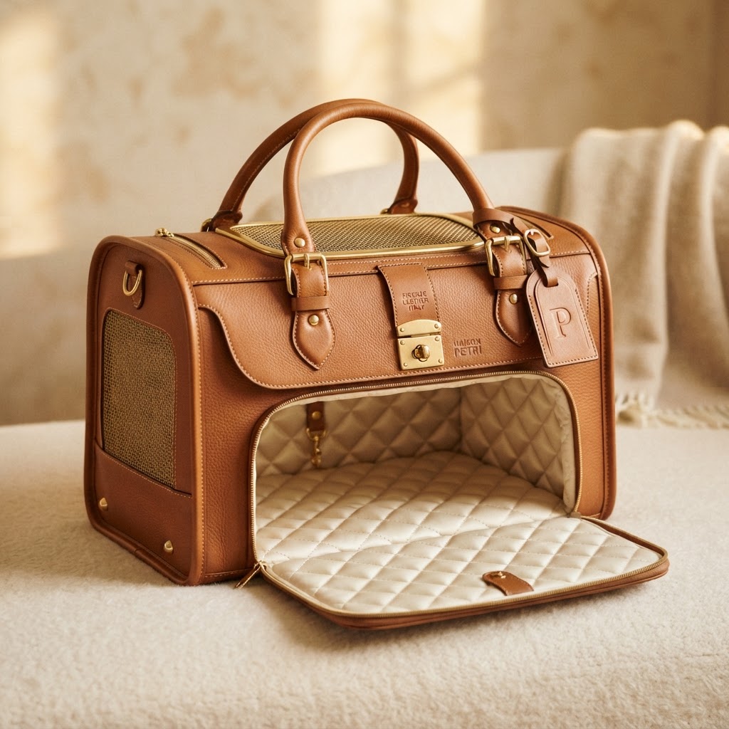 Designer Leather Pet Carrier