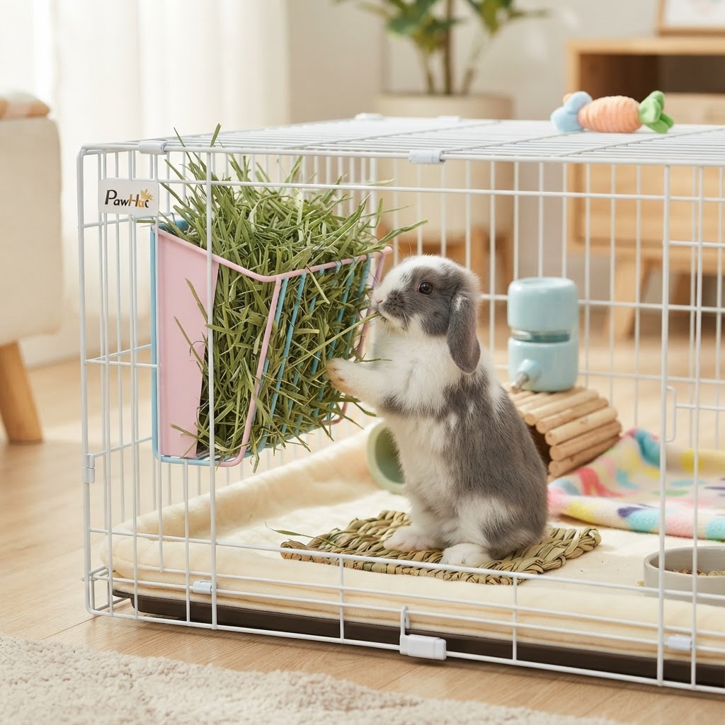 Cozy Rabbit Hay Feeder Cage