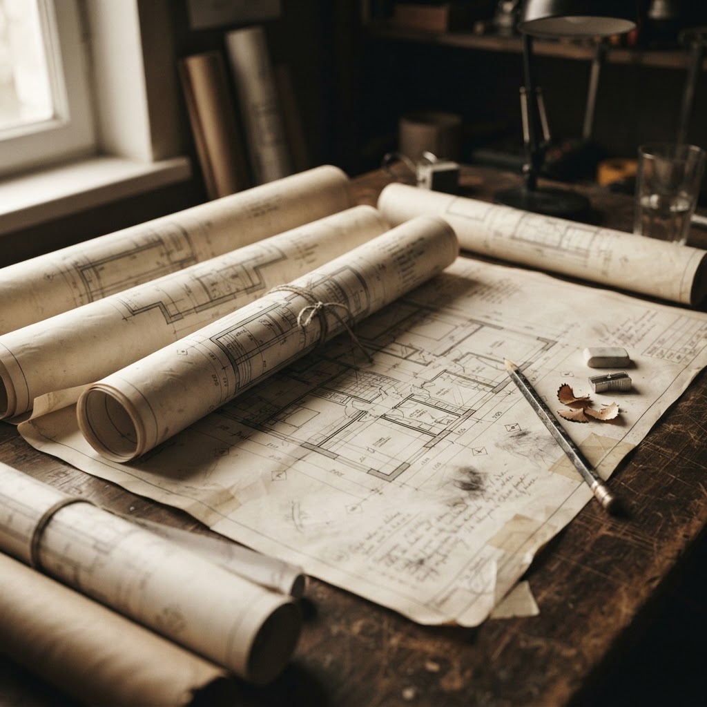 Architectural design drawings