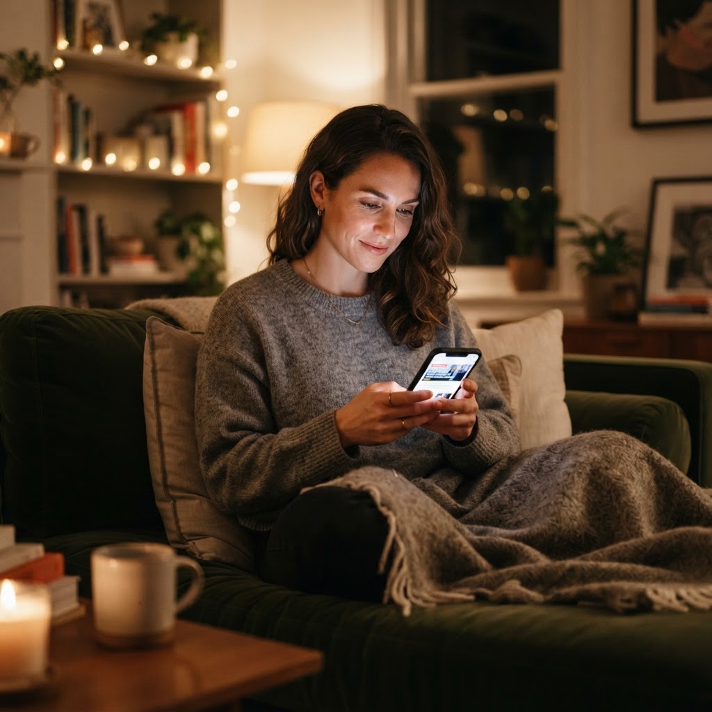 Person reading news on GABBii