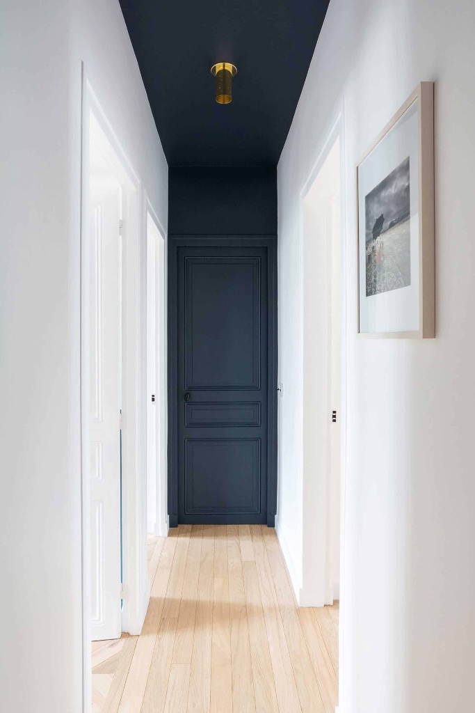 Navy Ceiling Hallway