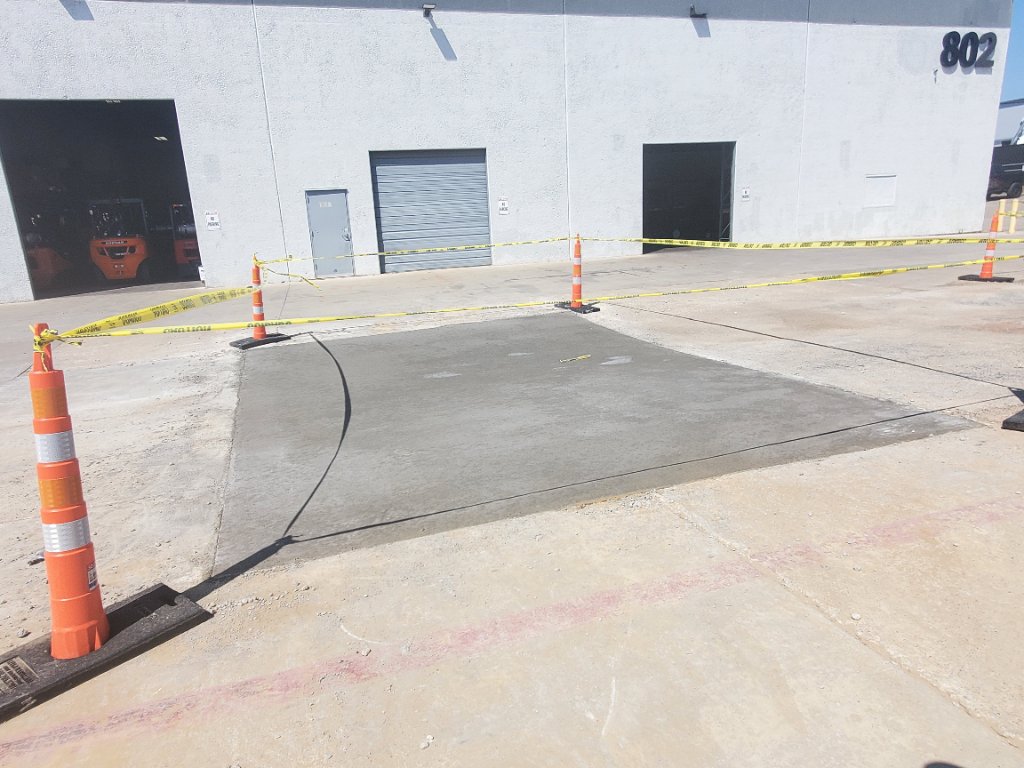 Commercial concrete work in progress