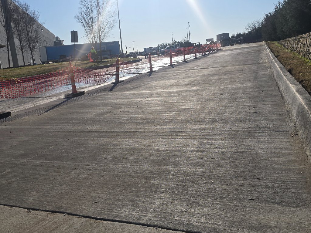 ADA ramp finished concrete surface