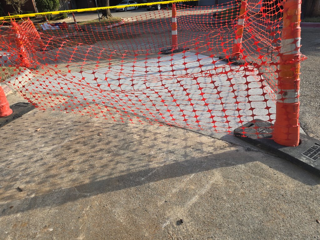 Large scale concrete pour at commercial facility