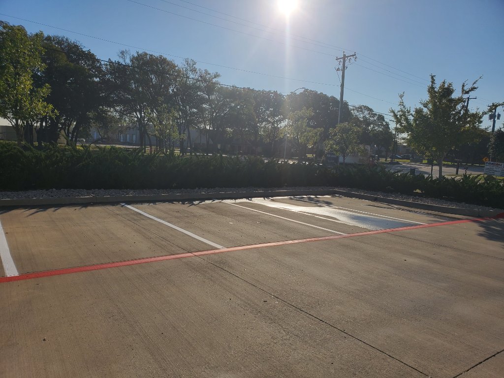 Commercial concrete parking area