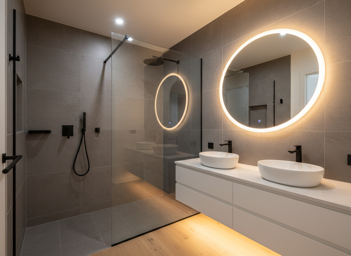 Modern bathroom after renovation