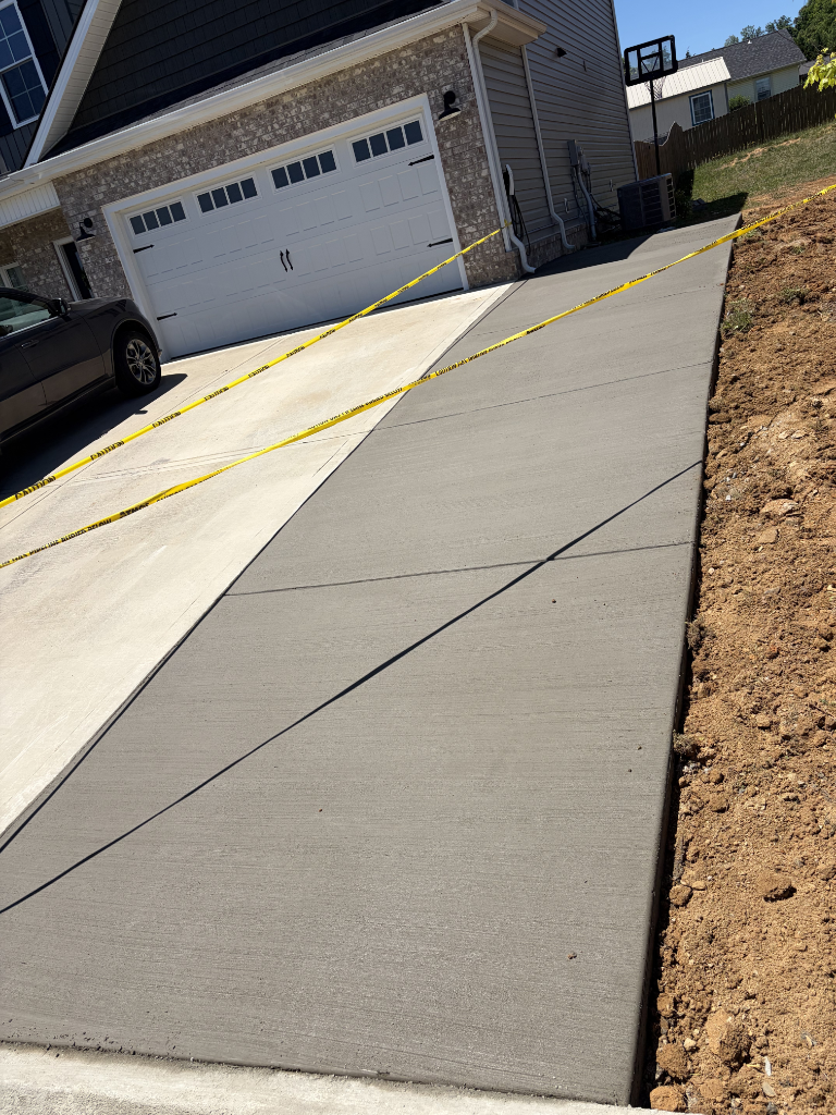 Concrete Pads & Pebble Patio