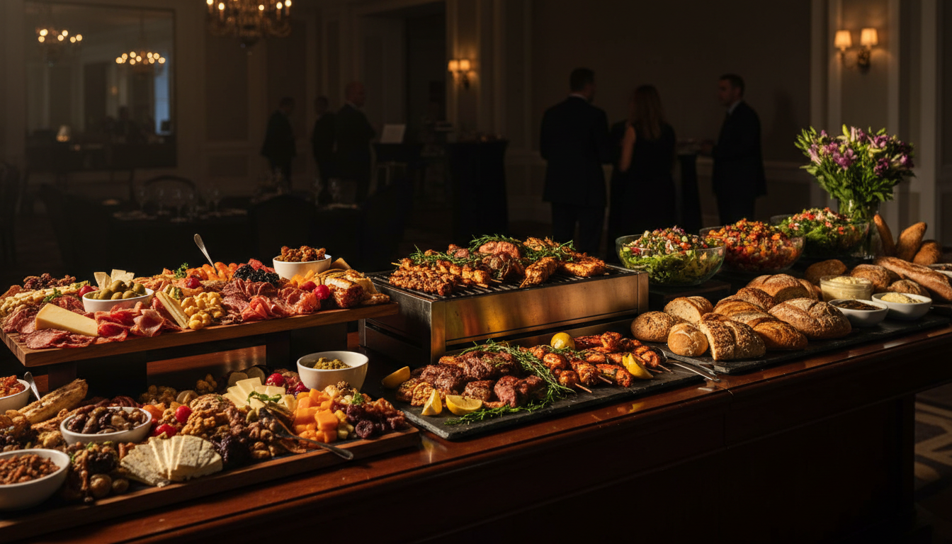 Chef Charles Bell catering spread for a Las Vegas event