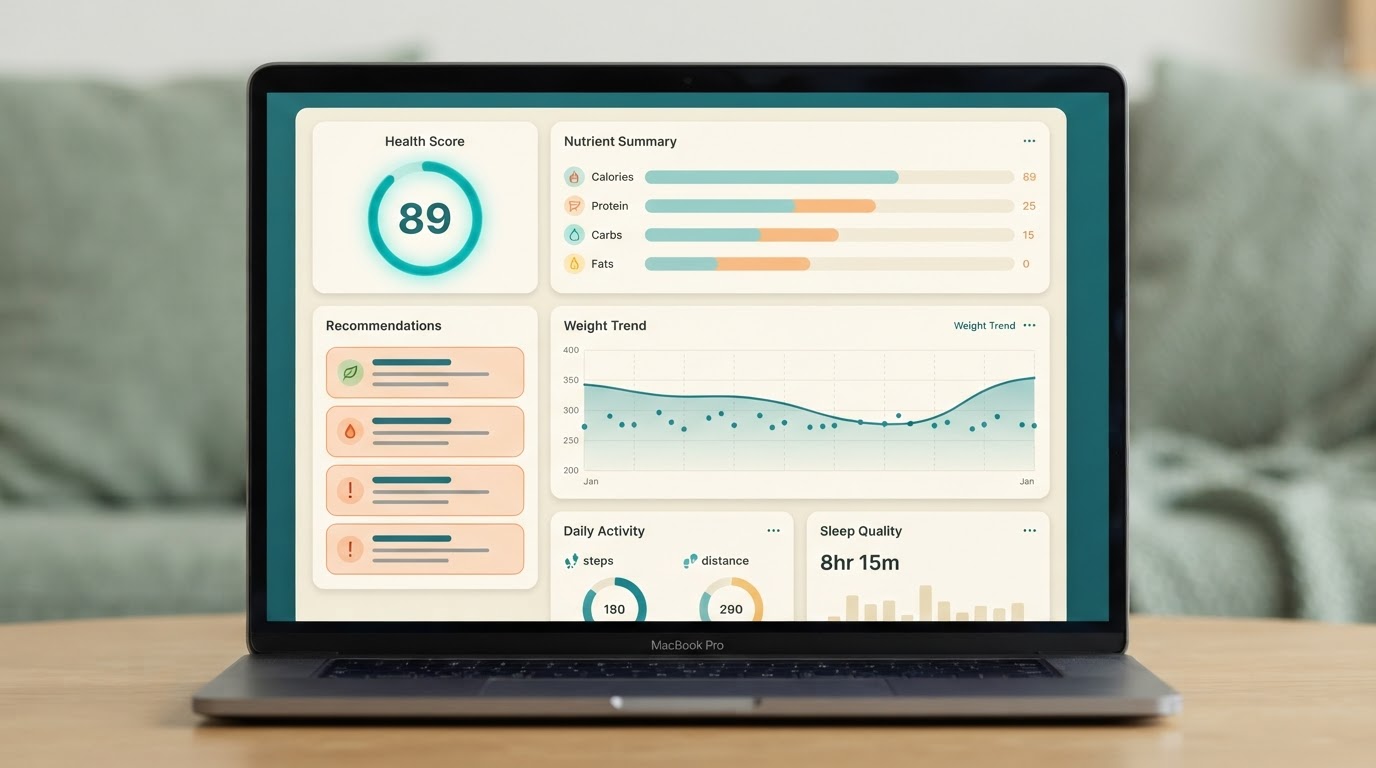 Dashboard on tablet