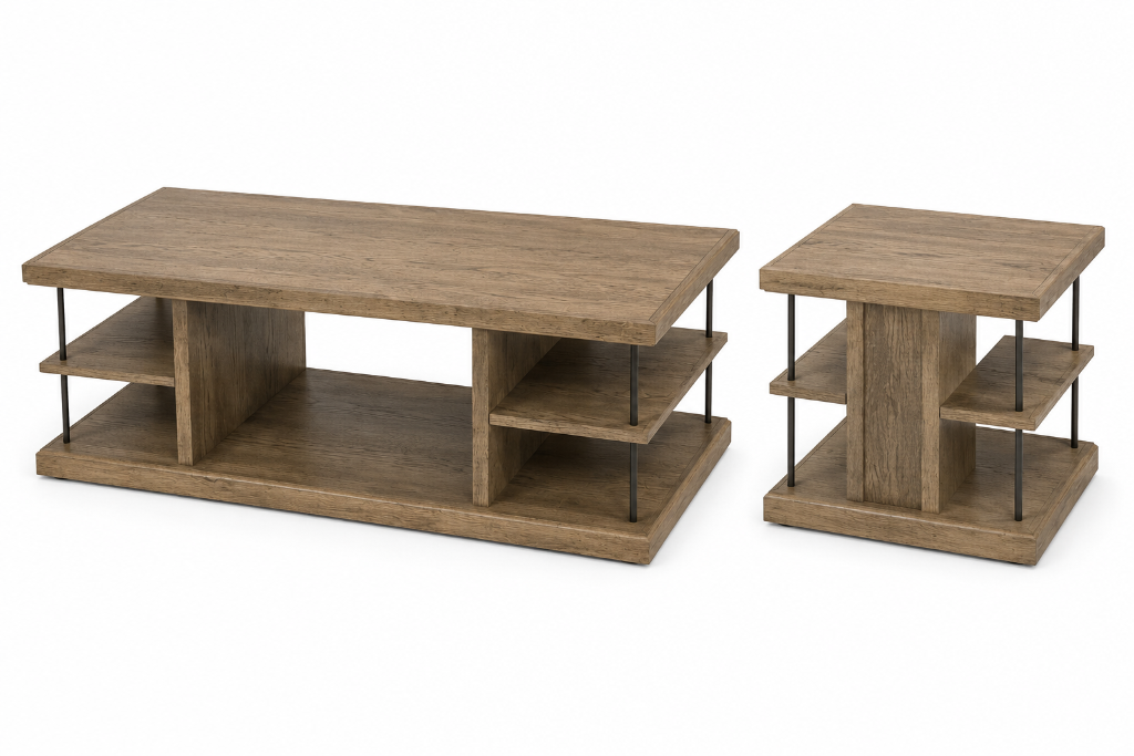 City Scape Cocktail & 2 End Tables