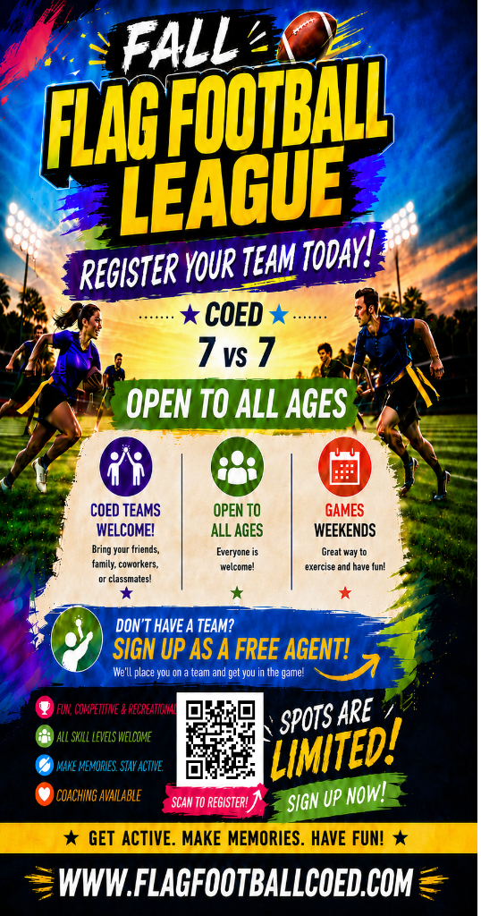 Fall Flag Football League poster