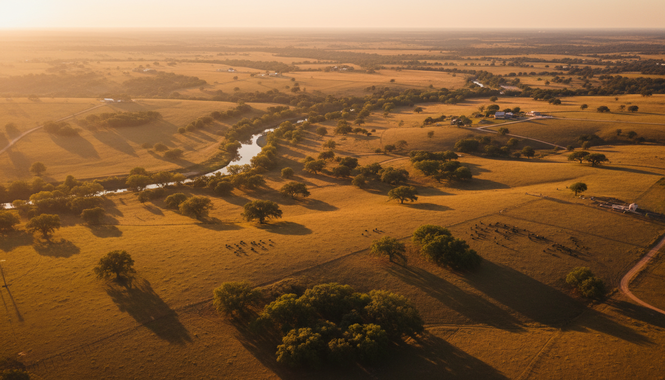 Brand film — drone sweep over ranch country