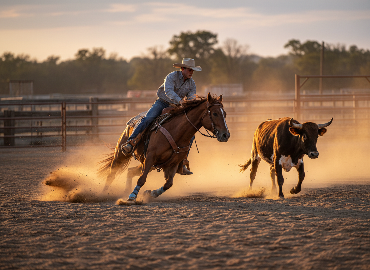 Cutting horse at work