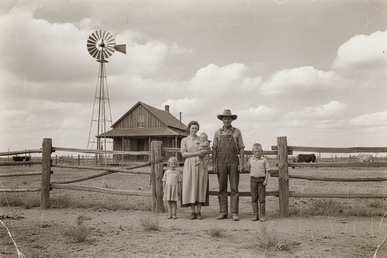 Archival family ranch photo — heritage