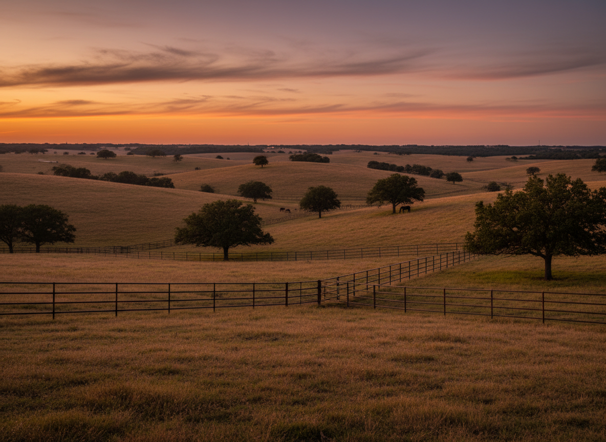 Parker County pasture and pipe fence