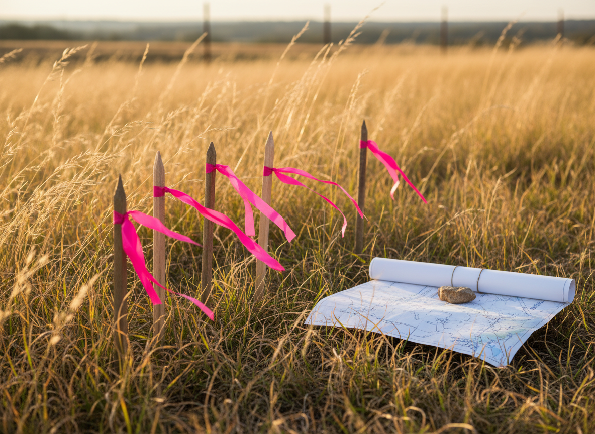 Survey stakes and plat