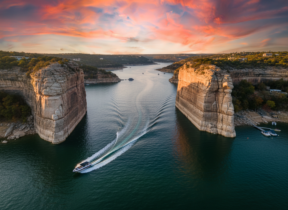 Possum Kingdom Lake, Hell's Gate cliffs