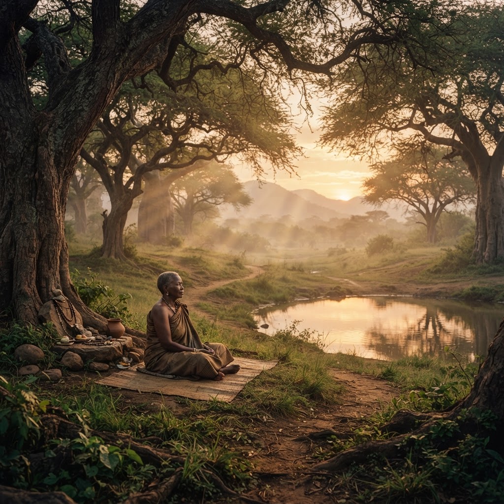 calm sacred environment for spiritual reflection and prayer