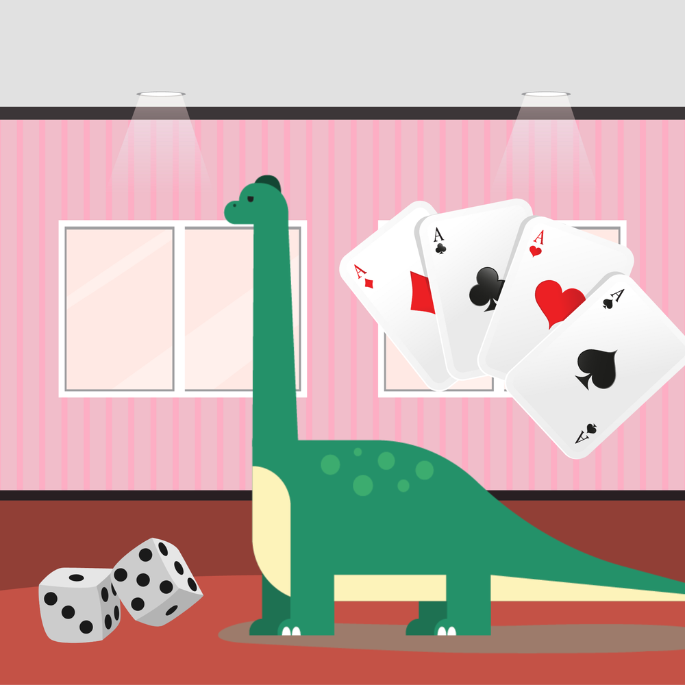 Dinosaur Hoping for Luck