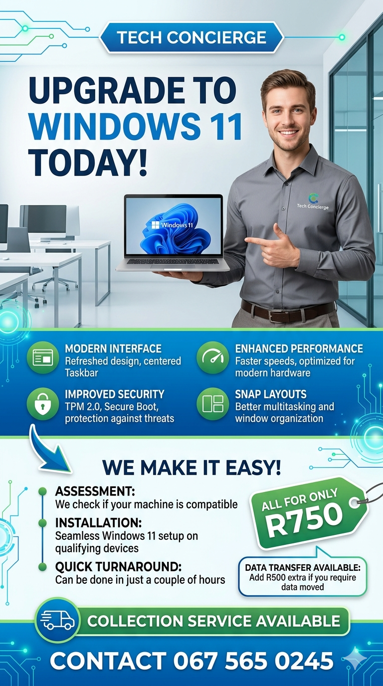 Upgrade to Windows 11 — R750 with data transfer available