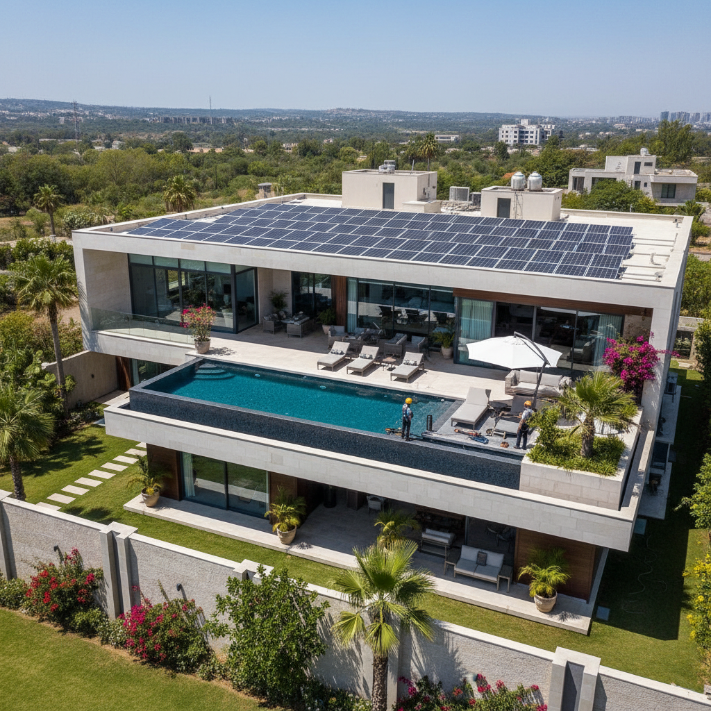 Luxury Home Rooftop Solar