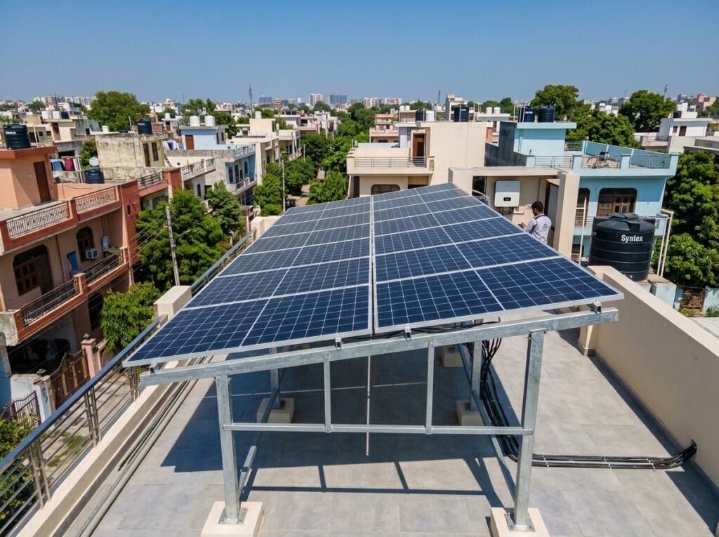 Rooftop Solar Panel Array