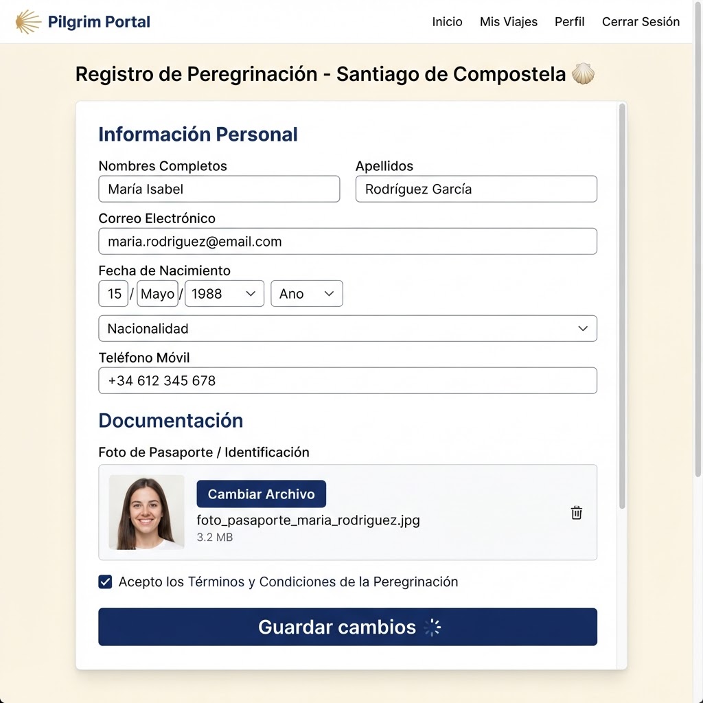 Captura: modo edición del formulario