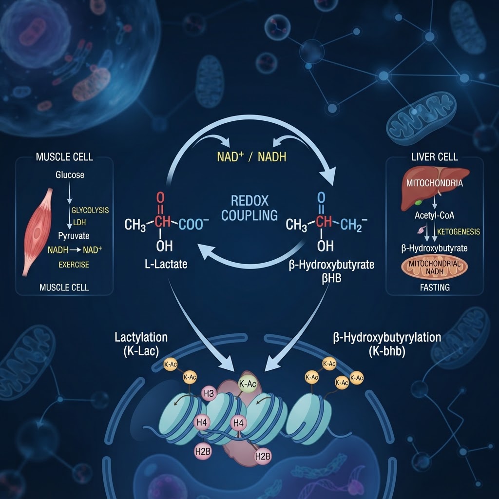 Lattato e mitocondri: accoppiamento redox tra lattato e β-idrossibutirrato con modifiche epigenetiche