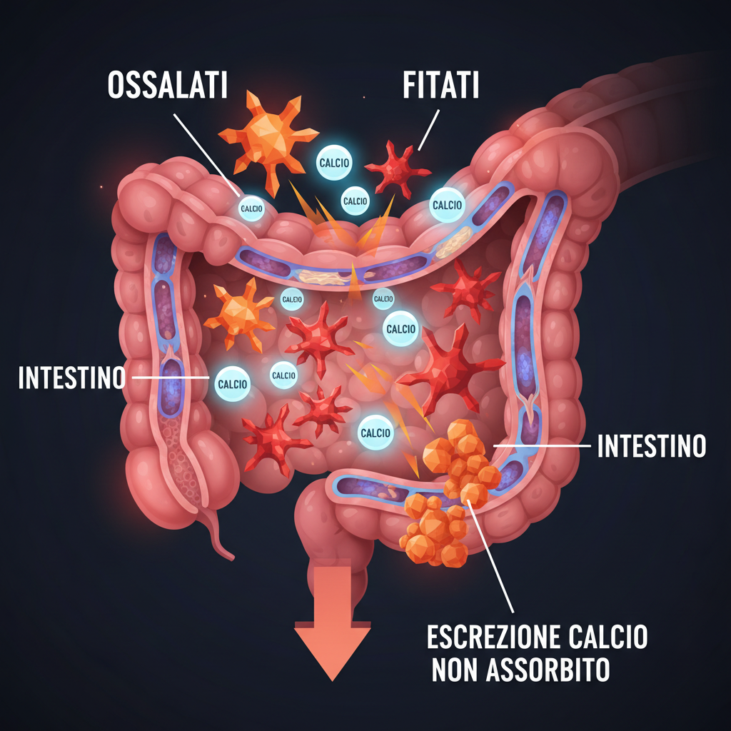 ossalati fitati calcio dieta vegana biodisponibilità