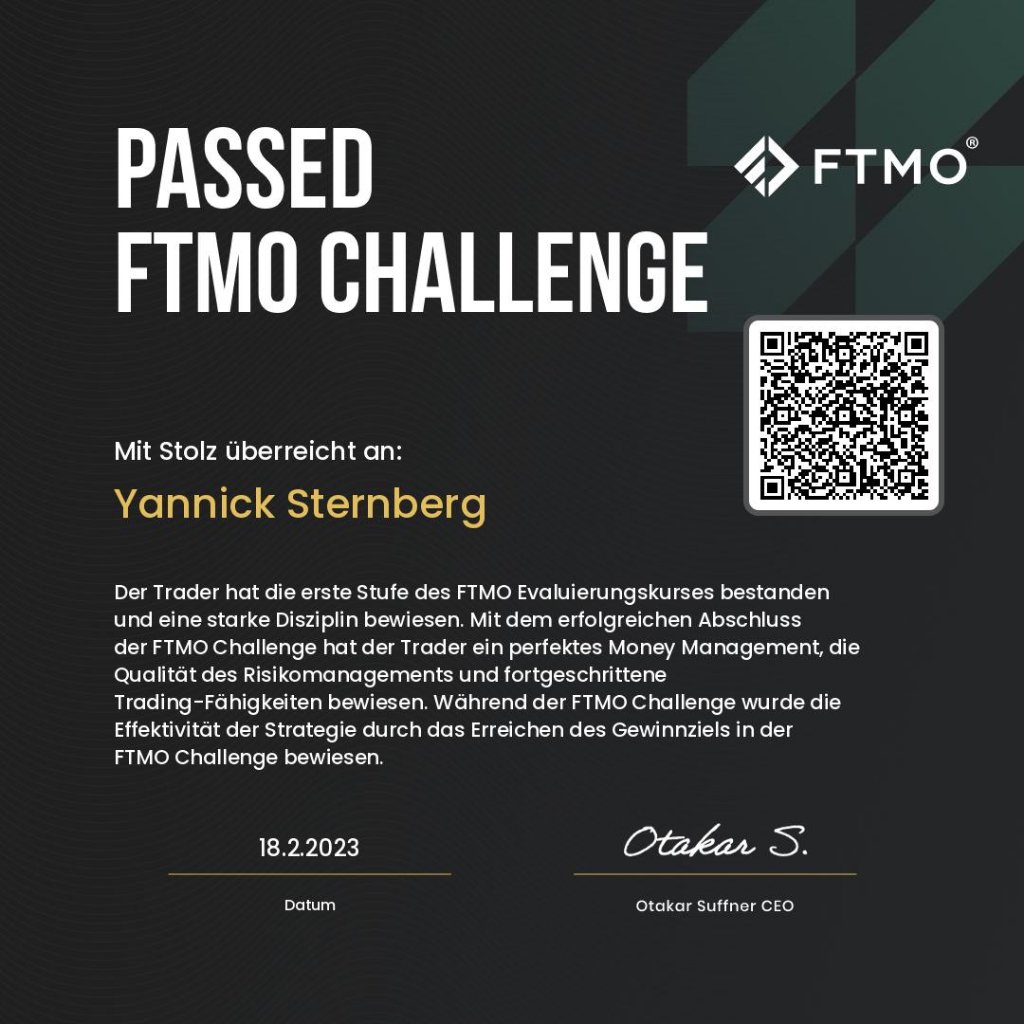 FTMO Passed Challenge