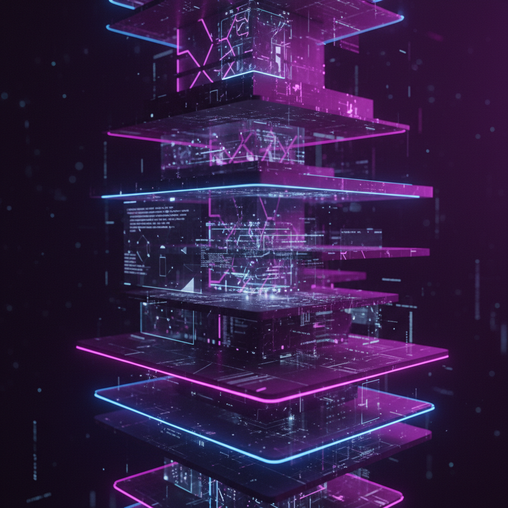Abstract tech layers