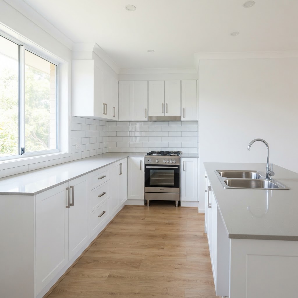 Spotless, professionally cleaned kitchen — the standard our end of lease clean delivers