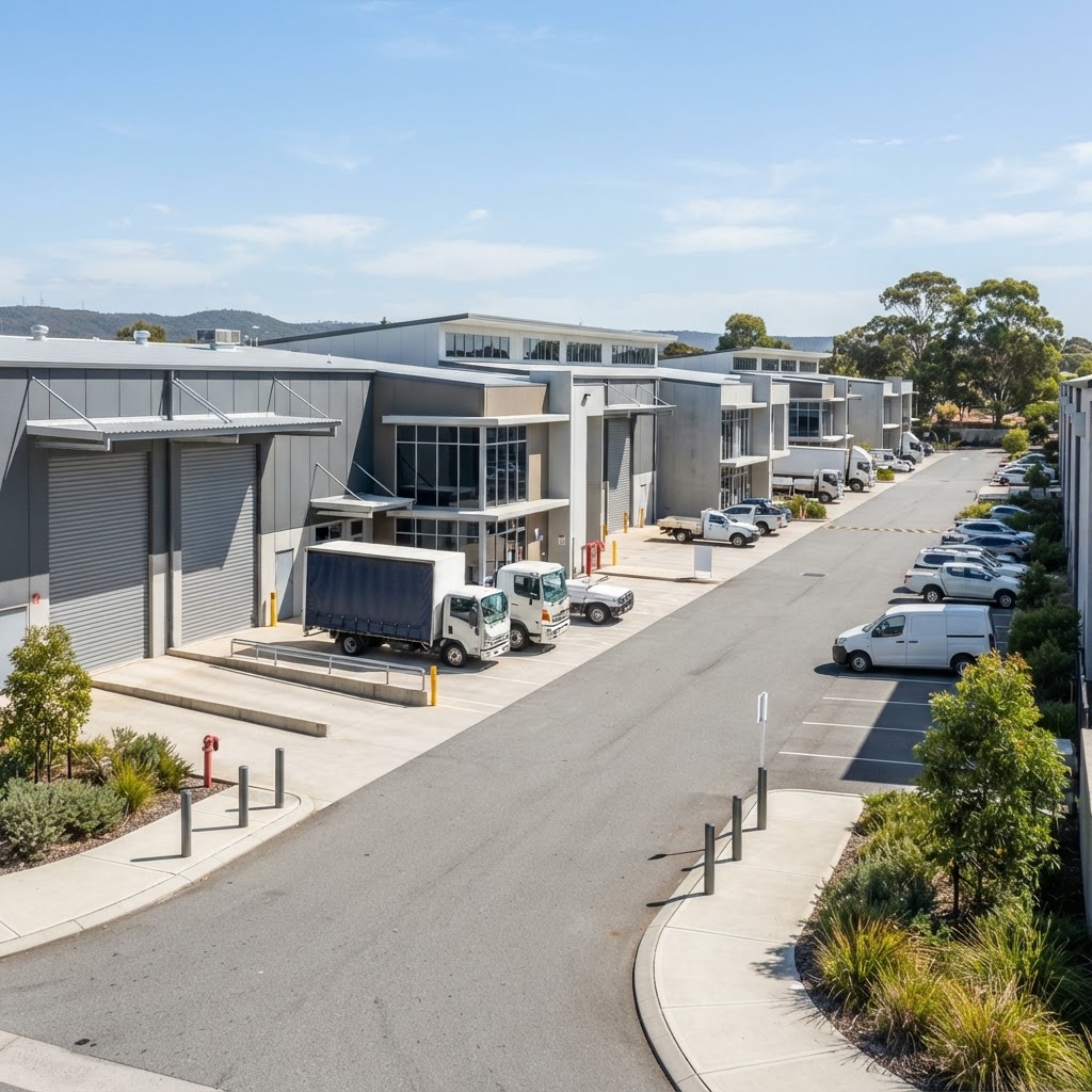 Light industrial and warehouse distribution estate in Kenwick, Western Australia