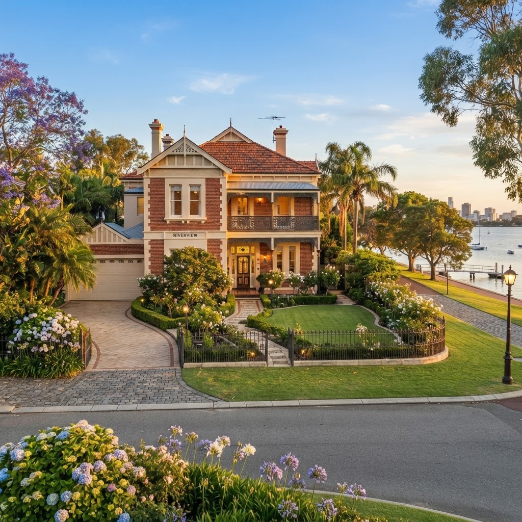 East Fremantle riverside property — the type of homes our end of lease cleaners service