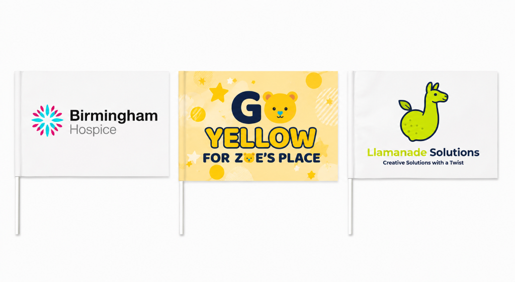 Sustainable hand waving flags product