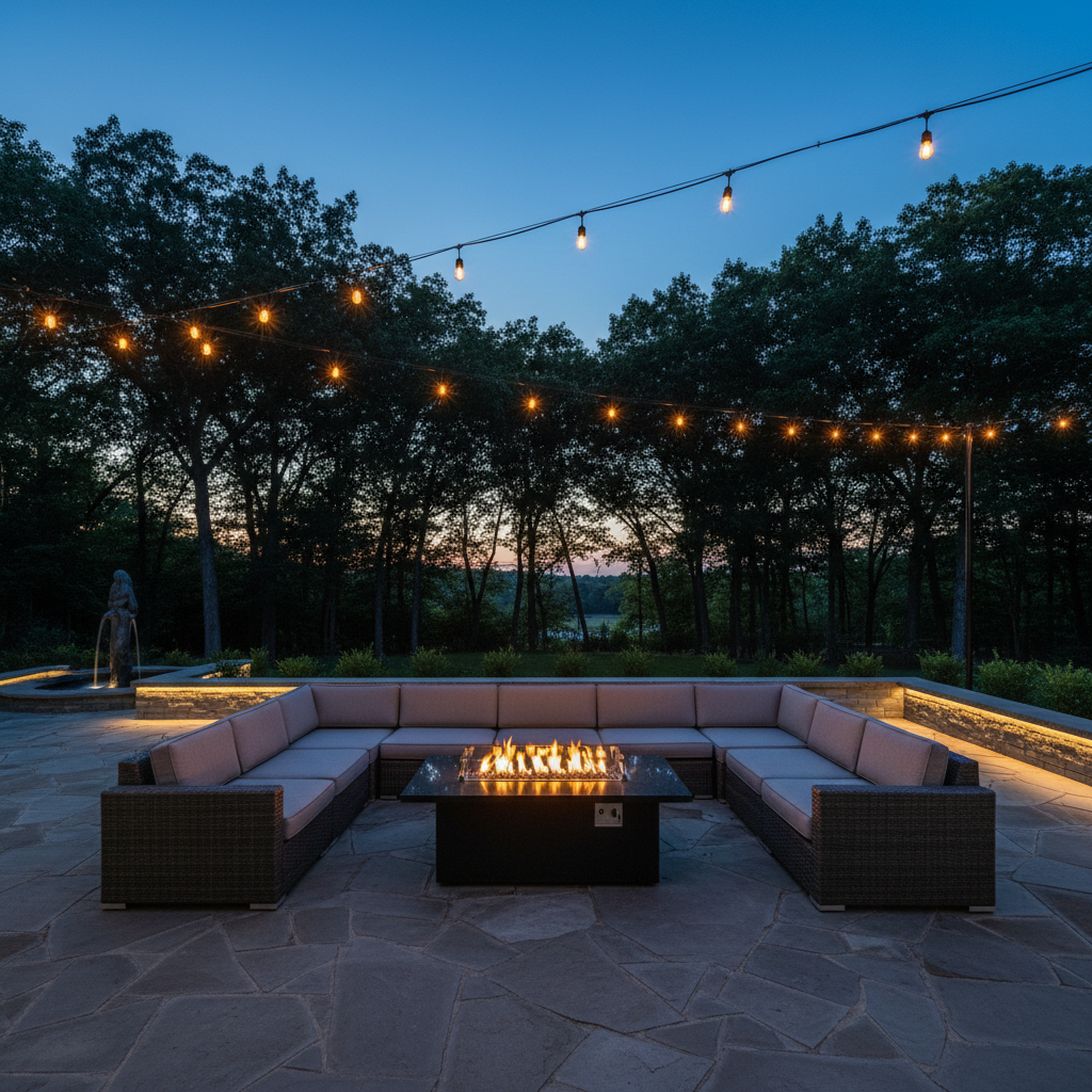 Fire Pit Gathering Terrace — Bennett Outdoor Living