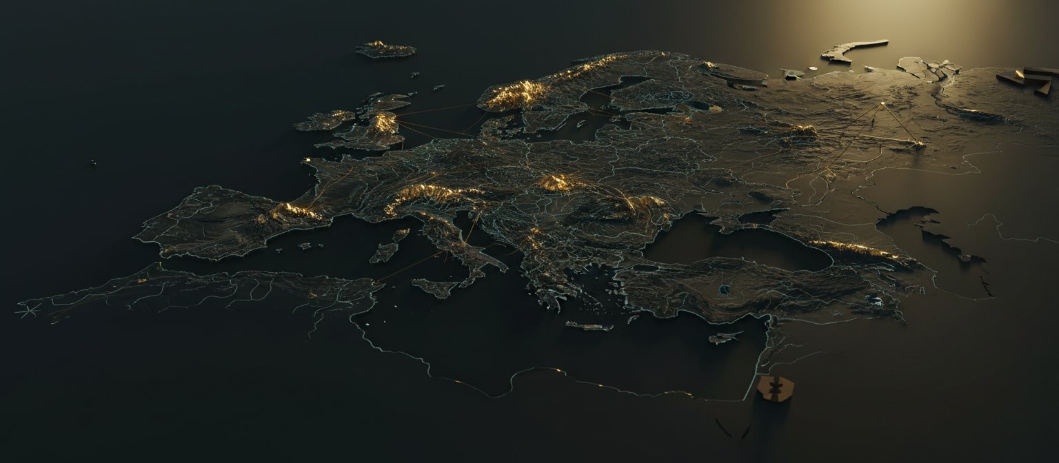 Cinematic topographical map